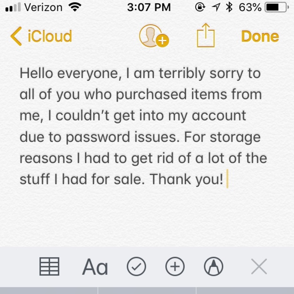 Sorry for the inconvenience!